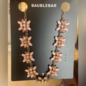 BaubleBar Pink Floral Crystal Necklace